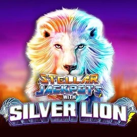 Official Jackpots logo: Stellar Jackpots with Silver Lion by Lightning Box Game at Lucky 7 Casino